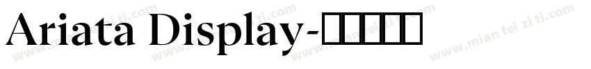 Ariata Display字体转换
